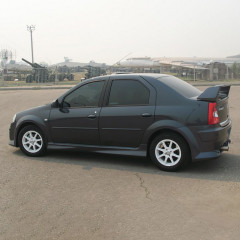 Накладки на пороги "Power DM" для Renault Logan (фаза 2)