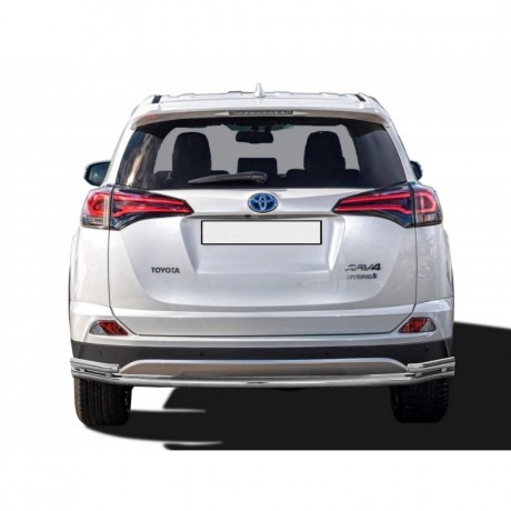 Защита заднего бампера «Труба с уголками» (d51/40) для Toyota RAV4 рестайлинг, (2015-н.в.)(Окрашенное) купить недорого с доставкой в Гатчина
