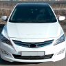 Накладки на фары (реснички) для Hyundai Solaris HS-1 рестайлинг (2014-2016) купить недорого с доставкой в Гатчина