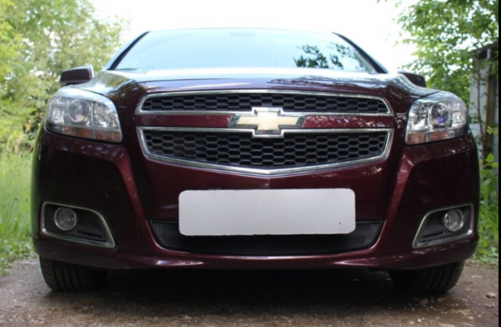 Защита радиатора "Standart" Chevrolet Malibu (2012-2015) чёрная купить недорого с доставкой в Гатчина
