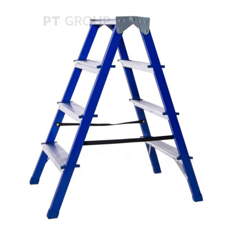 Стремянка стальная 2-сторонняя 4-ступенчатая купить недорого с доставкой в Гатчина