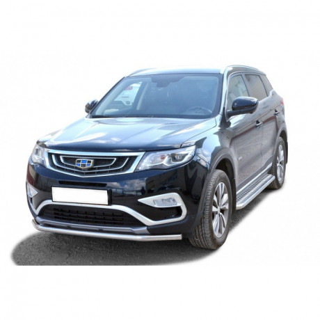 Защита переднего бампера «Труба» (d51) для Geely Atlas (2016-н.в.)(Окрашенное) купить недорого с доставкой в Гатчина