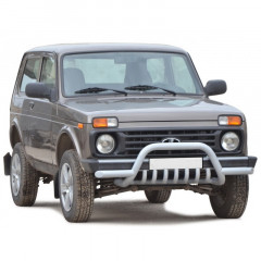 Кенгурин «Акула» с усами и дополнительной защитой двигателя B@3 21214, 2131 &quot;L@DA 4х4&quot; (d63,5)